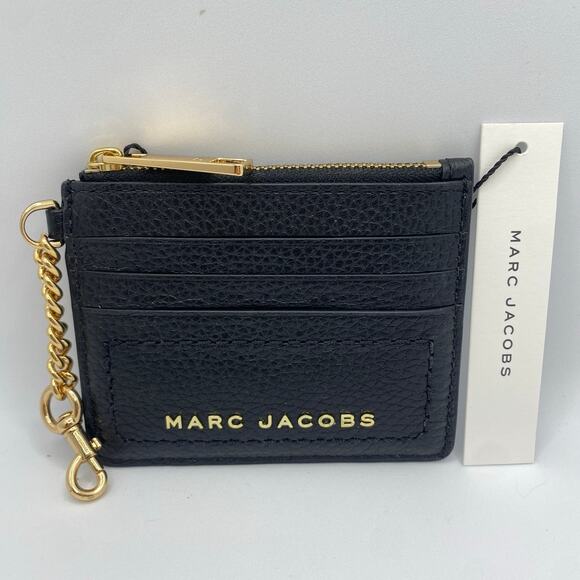 New Marc Jacobs Card Case with Clip in Black S103L01FA21 - Picture 1 of 6